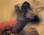 埃德加 德加 : Seated Woman Adjusting Her Hair